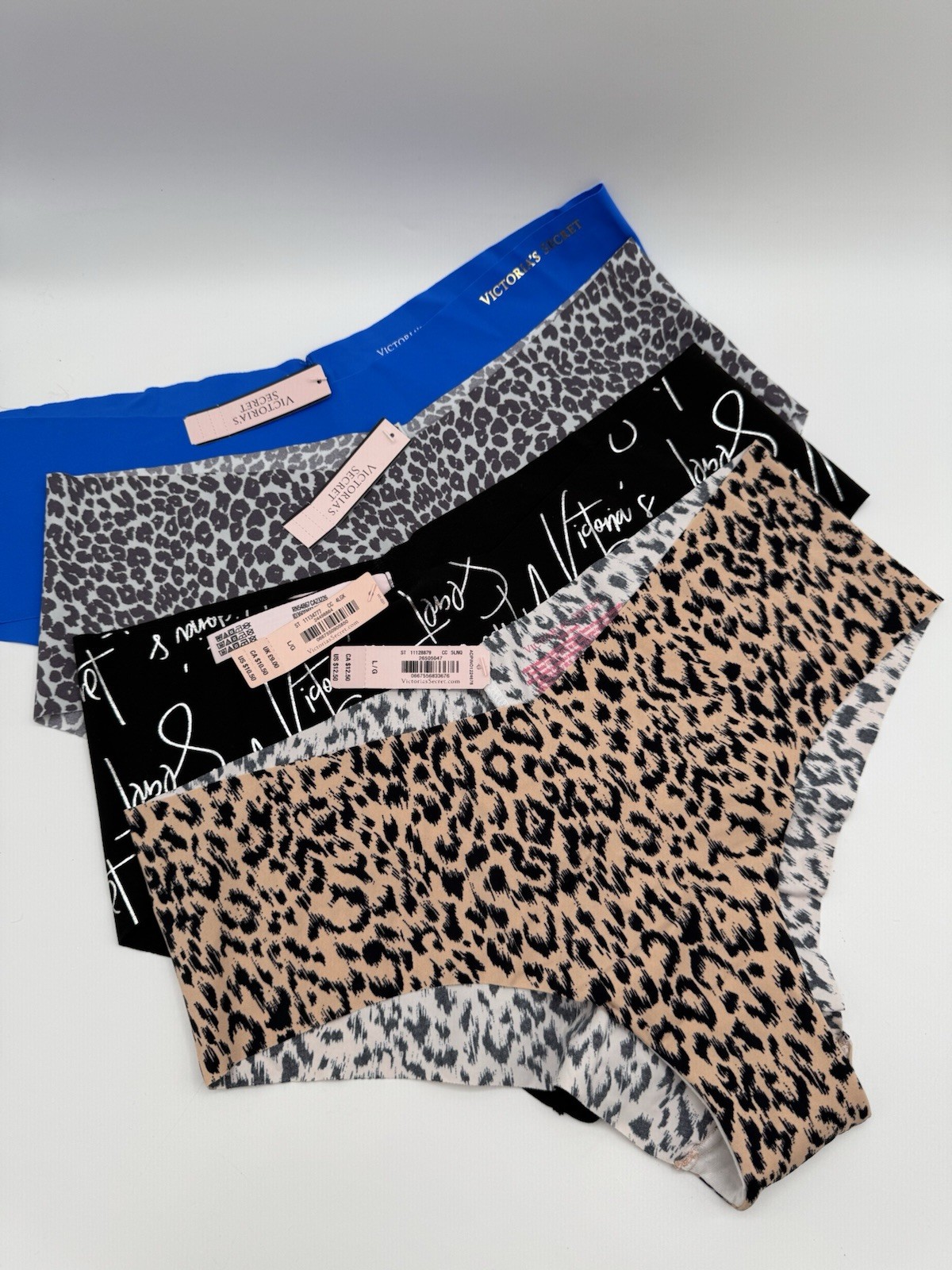 Victoria’s Secret PINK Size L Seamless Cheeky & Hipster Panty Bundle Lot of 4