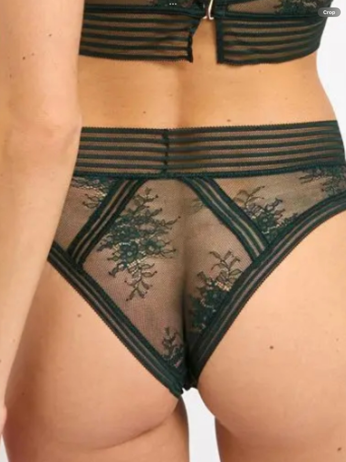 Janet Reger Starlight High Waist Brief – emerald – size 10 RRP £20