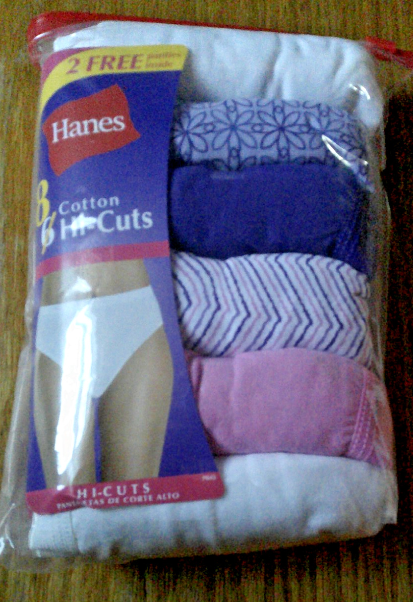 8 Pair Womens Hanes Hi-Cuts Size 10 Multi Color Cotton Panties