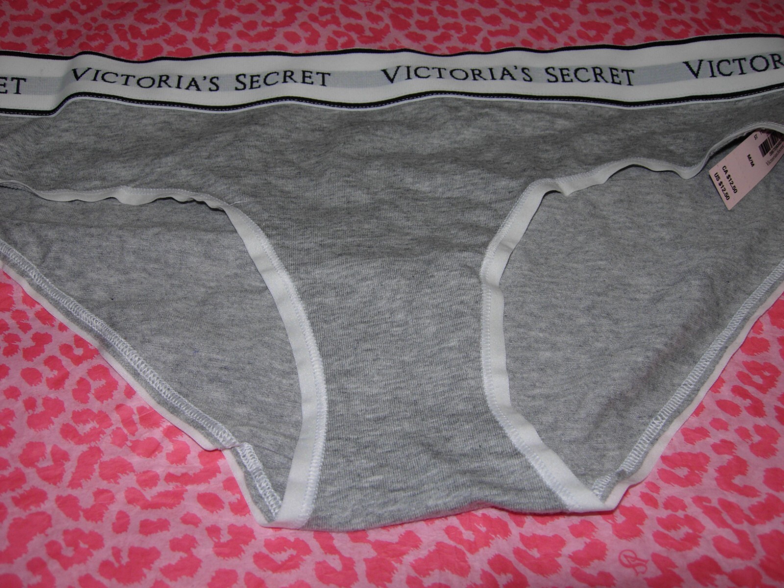 Victorias Secret Sexy Hiphugger Panties Gray w/Block Logo Pantie XS S M L XL XXL
