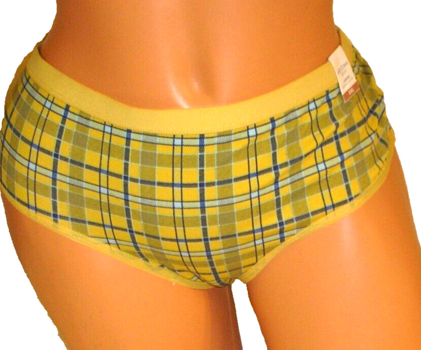 Panties Lingerie Arizona Body Yellow Plaid Hipster XXL Adult Gift
