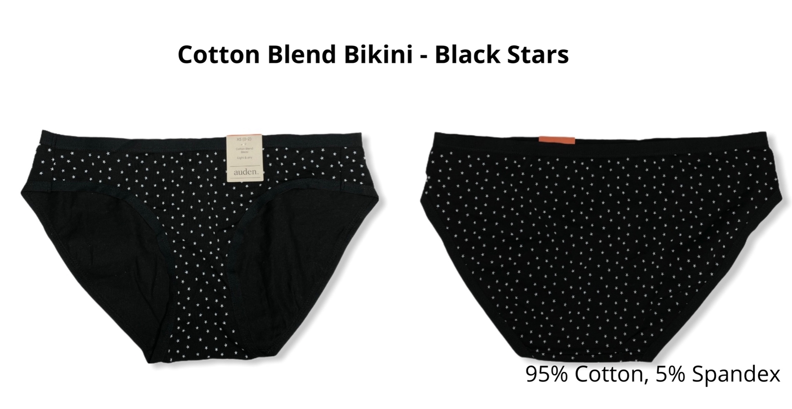 Women’s 5pk Assorted Styles & Colors Underwear – Auden – Size XS (0-2) – 390