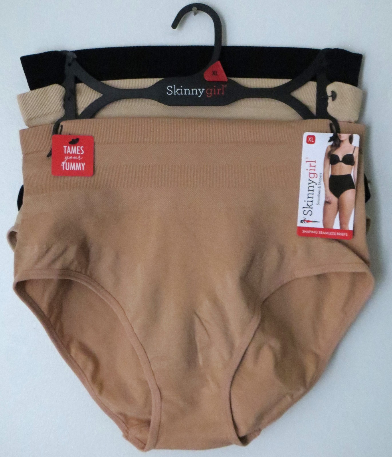 Skinny Girl Shaping Briefs Panties Size XL 3 Pack #7062 NEW w/ Tag $42.00