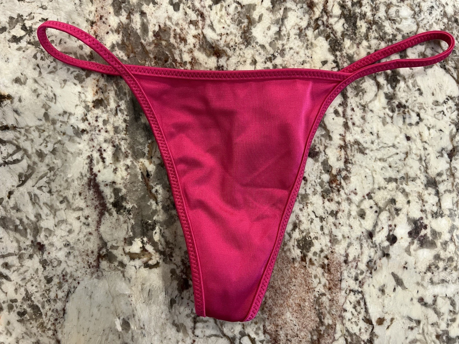 True Vintage Victoria’s Secret Satin V String Thong Panty Silky Pink Small