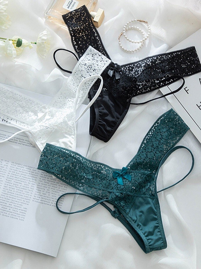Women Cross Strap Sexy Lace Panties Lingerie G-String Underwear Thong Hollow Out