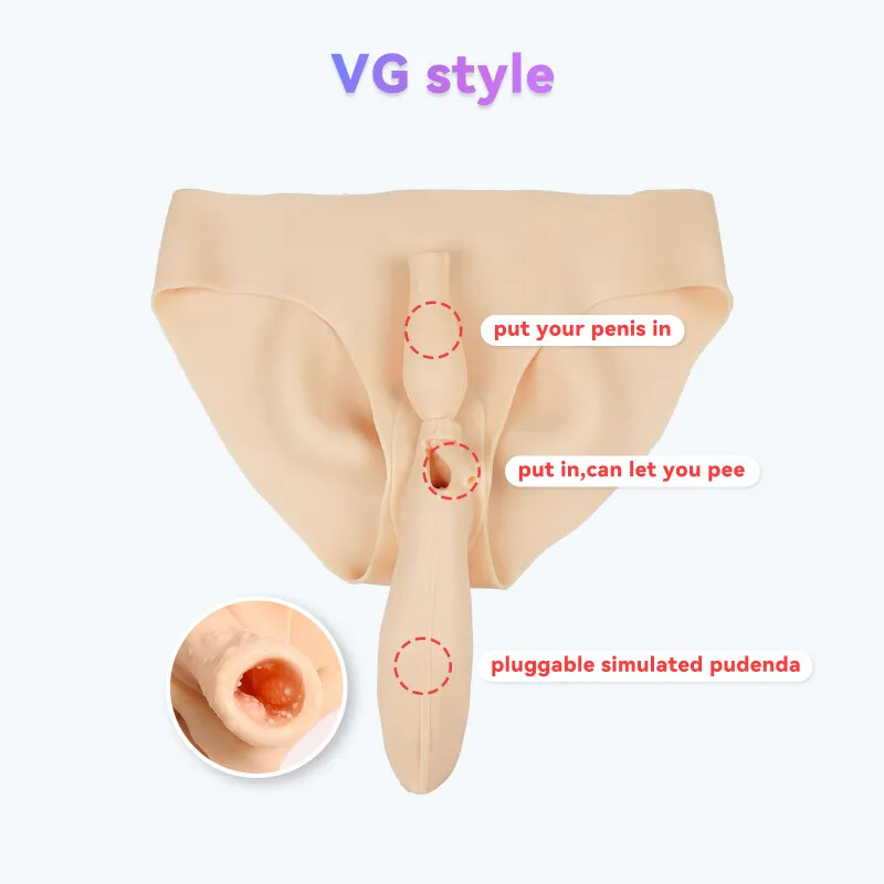 Silicone Panty Thicken Hip Underwear Pant Fake Vagina Crossdresser Transgender