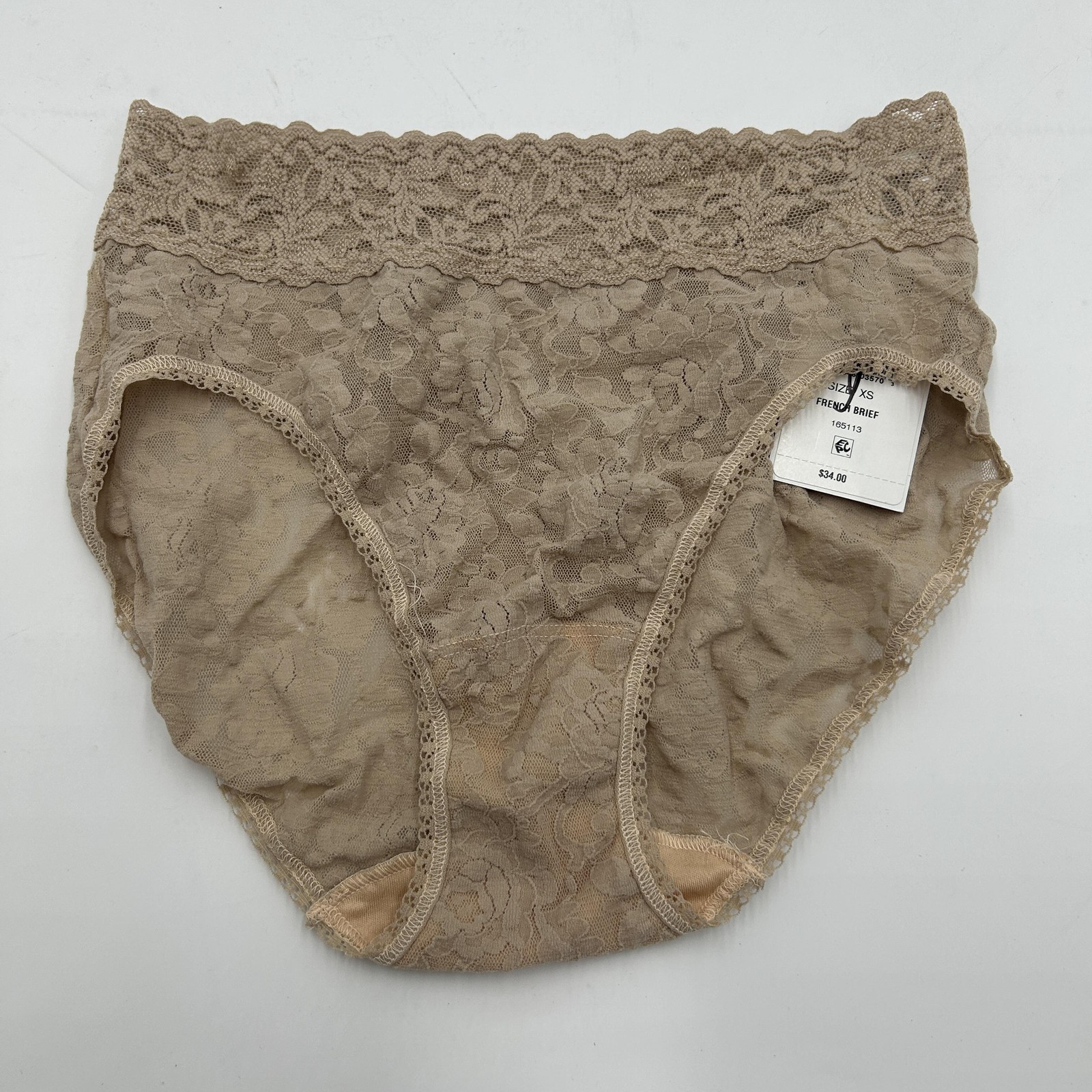 Hanky Panky Panties, Women’s XS Chai Signature Lace French Brief Nude Underwear