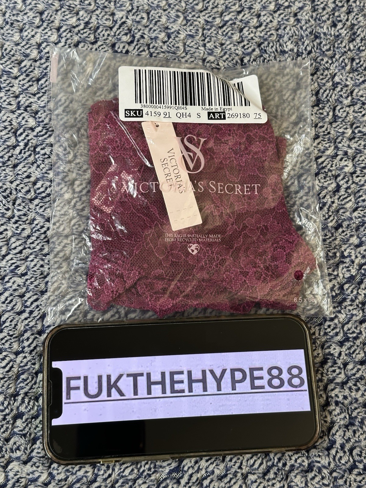 NWT Victoria’s Secret The Lacie Posey Cheeky Panty Plum Rouge size S MSRP $12.50