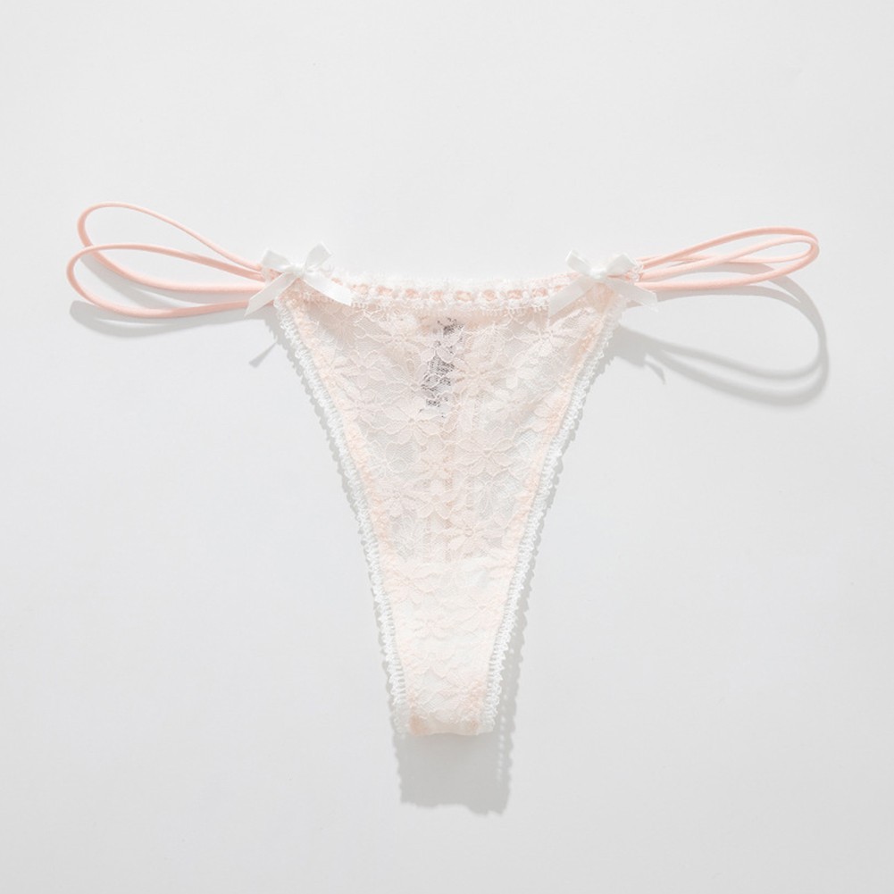 All Seasons Low Waist Panties Strappy Lace Panties Womens Sexy Thong Breathable