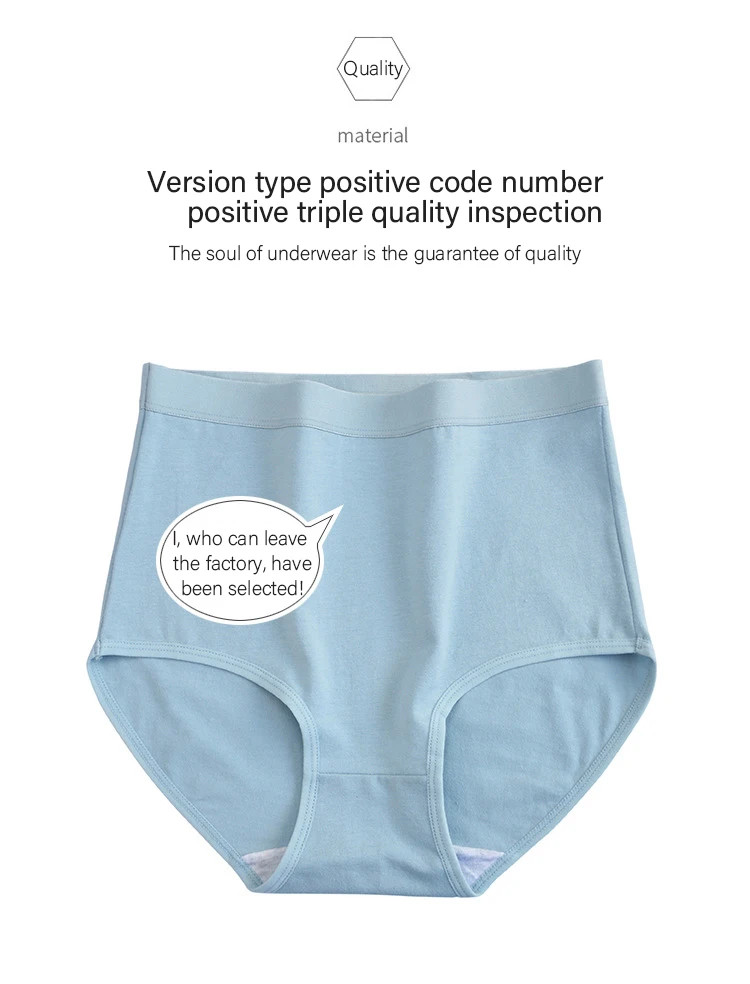 1pc Cotton Boxer Brief Plus Size Breathable Underwear Women Comfortable Lingerie