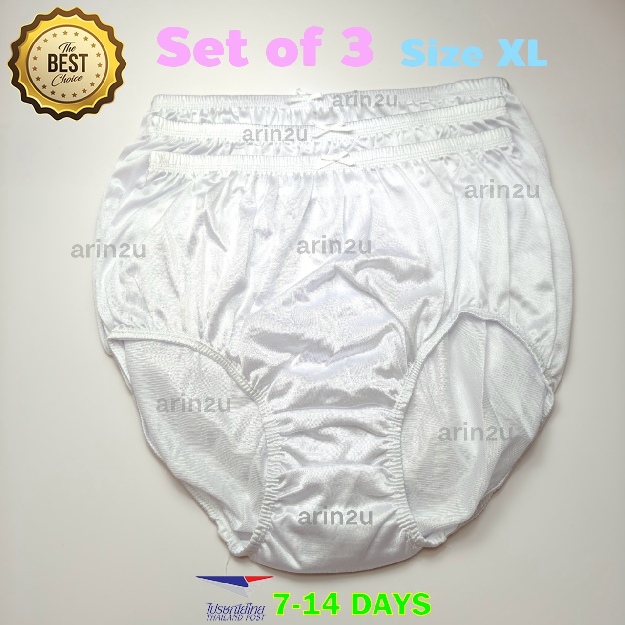 3 Vintage Silky Nylon Underwear Plus Size XL Full Coverage Panties Briefs Linge