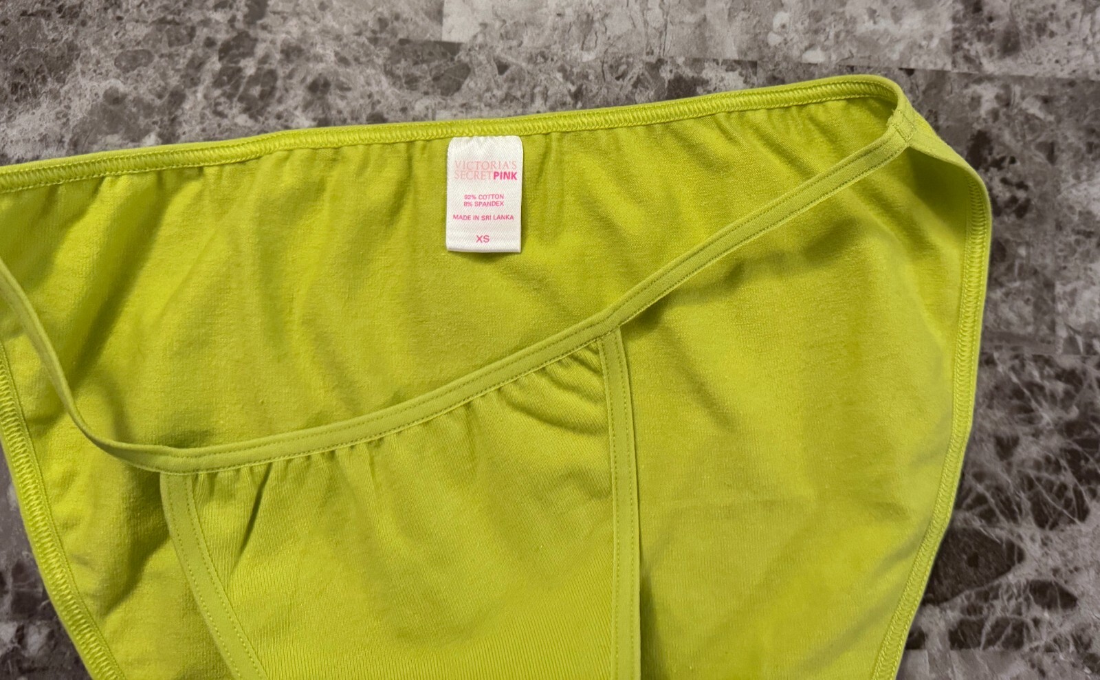 NWOT VICTORIA’S SECRET PINK XS GREEN VINTAGE RARE STRING BIKINI PANTIES 2003