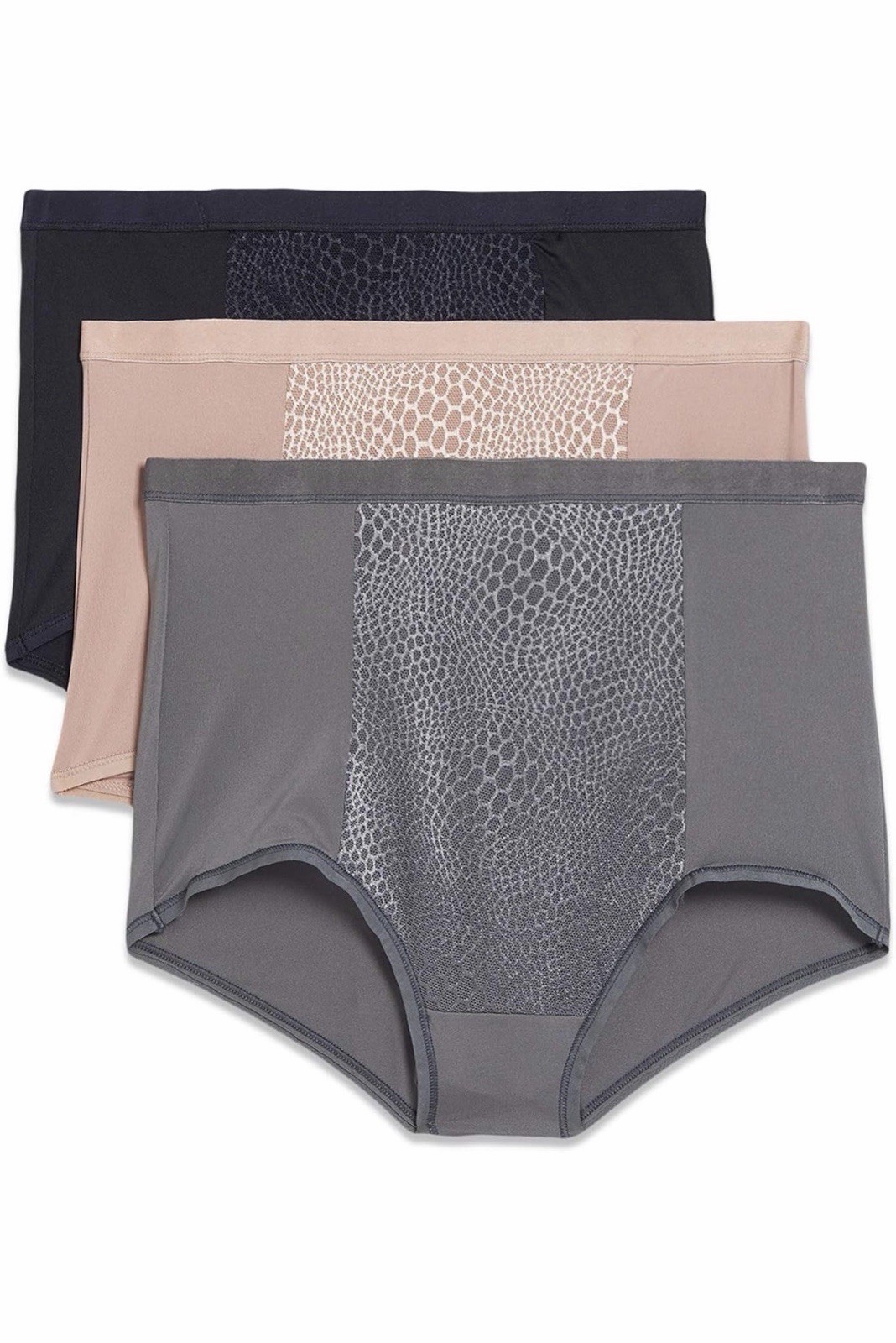 Warners Blissful Benefits Tummy-Smoothing Comfort Microfiber Brief 3 Pack XXL