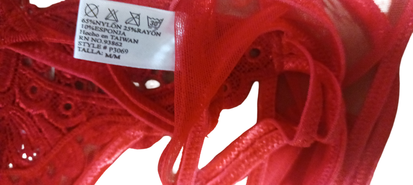 Body Secret Lot of 4 Women’s Lace Butterfly Thong Underwear Assorted Colors M