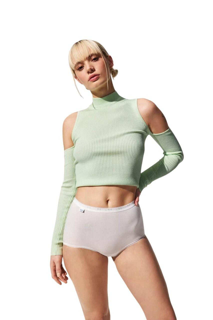 Sloggi Basic+ Maxi Brief High Waist Knickers 2 Pack 95% Cotton 10043769