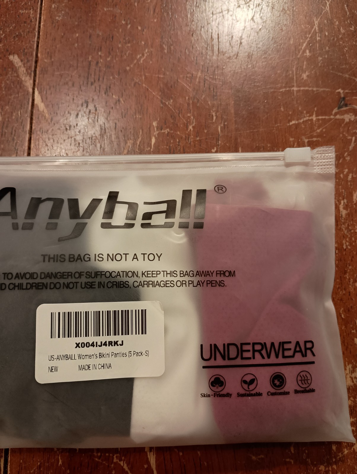 Anyball Women’s Multicolor Bikini Panties Underwear Size Small (5 Pack)
