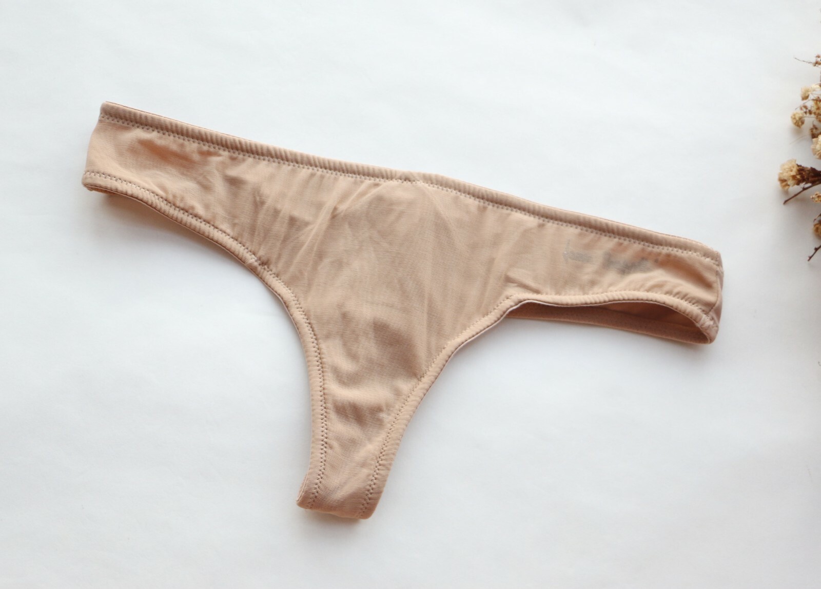 2PCS Women Sexy Thong Smooth&Mesh Underwear Hipster Lingerie G-string Panties S