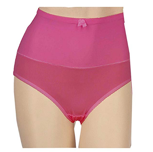 Carol Wior Single Pack Microfiber Belly Band Shapewear Brief in Fuchsia Size S