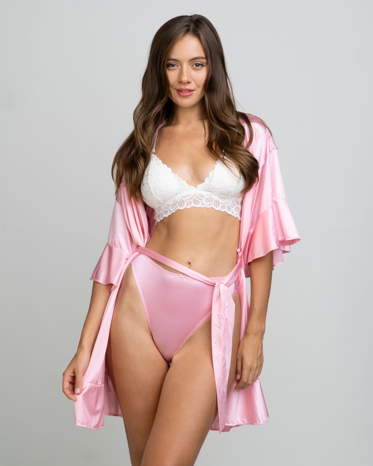 ONE Katie & Laura’s satin Pixie ROBE