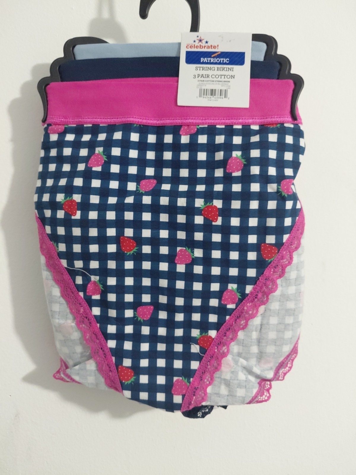 Way To Celebrate String Bikini Panties 3-Pack Cotton Size XXL Multicolor NWT *