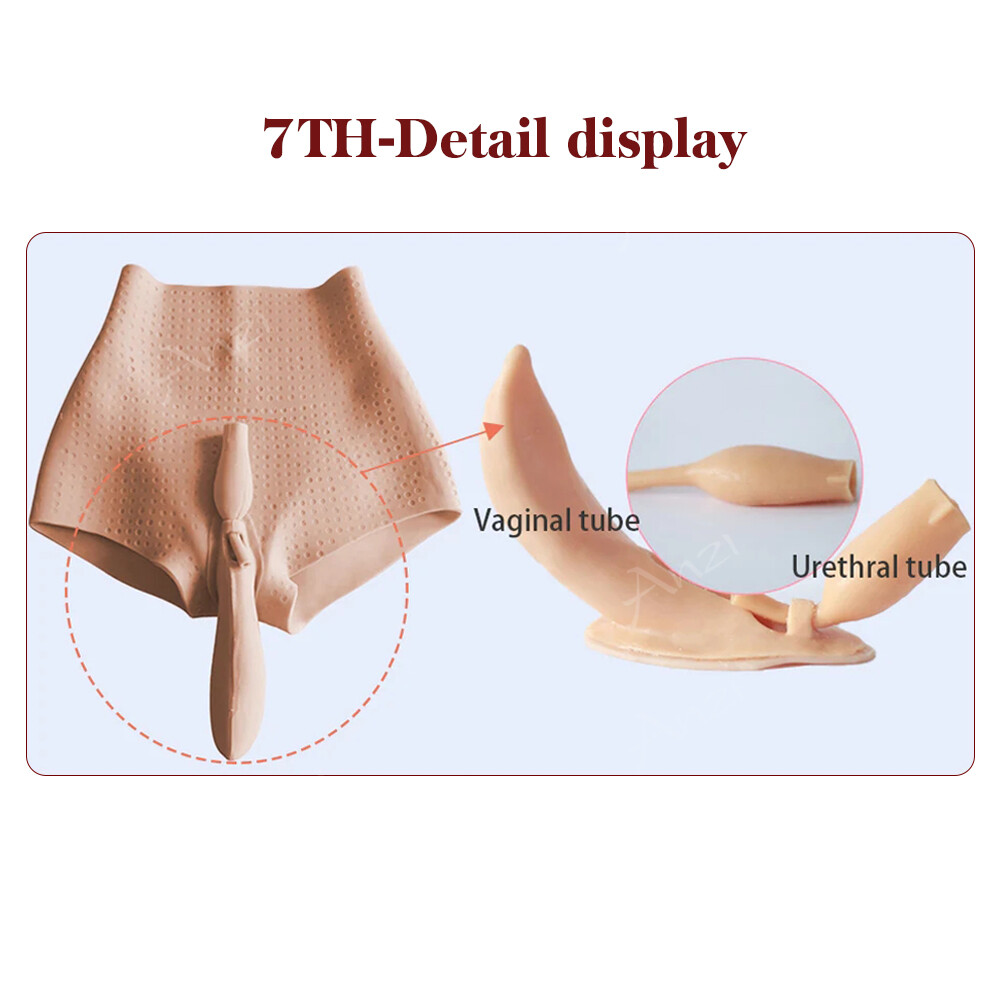 Anzi Crossdresser Silicone Panties Fake Vagina Thicken Hip Panty for Transgender