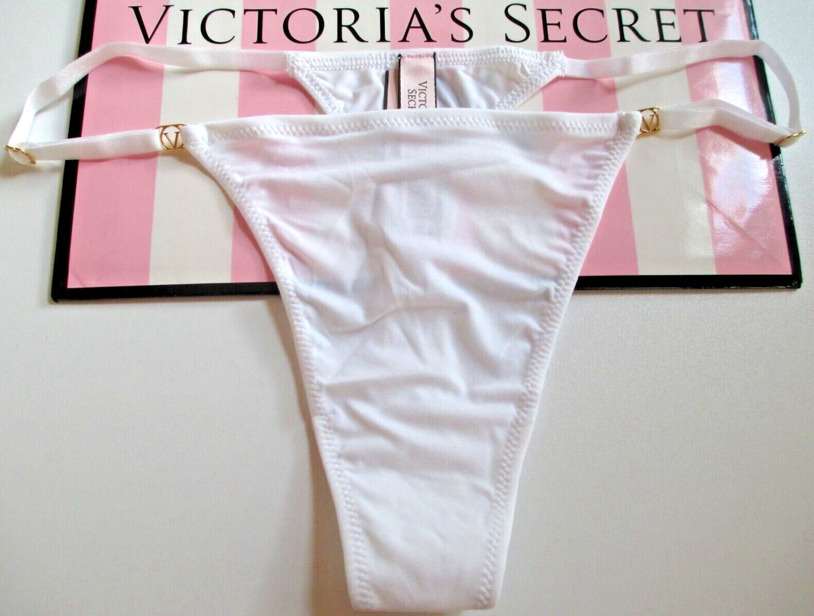 VICTORIA’S SECRET DREAM ANGELS Thong Panty S M L XL White NWT Smooth VS Sexy