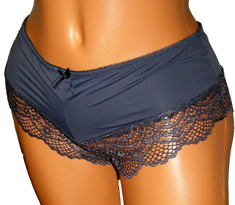 Panties Lingerie Daisey Fuentes Lace Bottom Charcoal Gray Size 1X Adult Gift