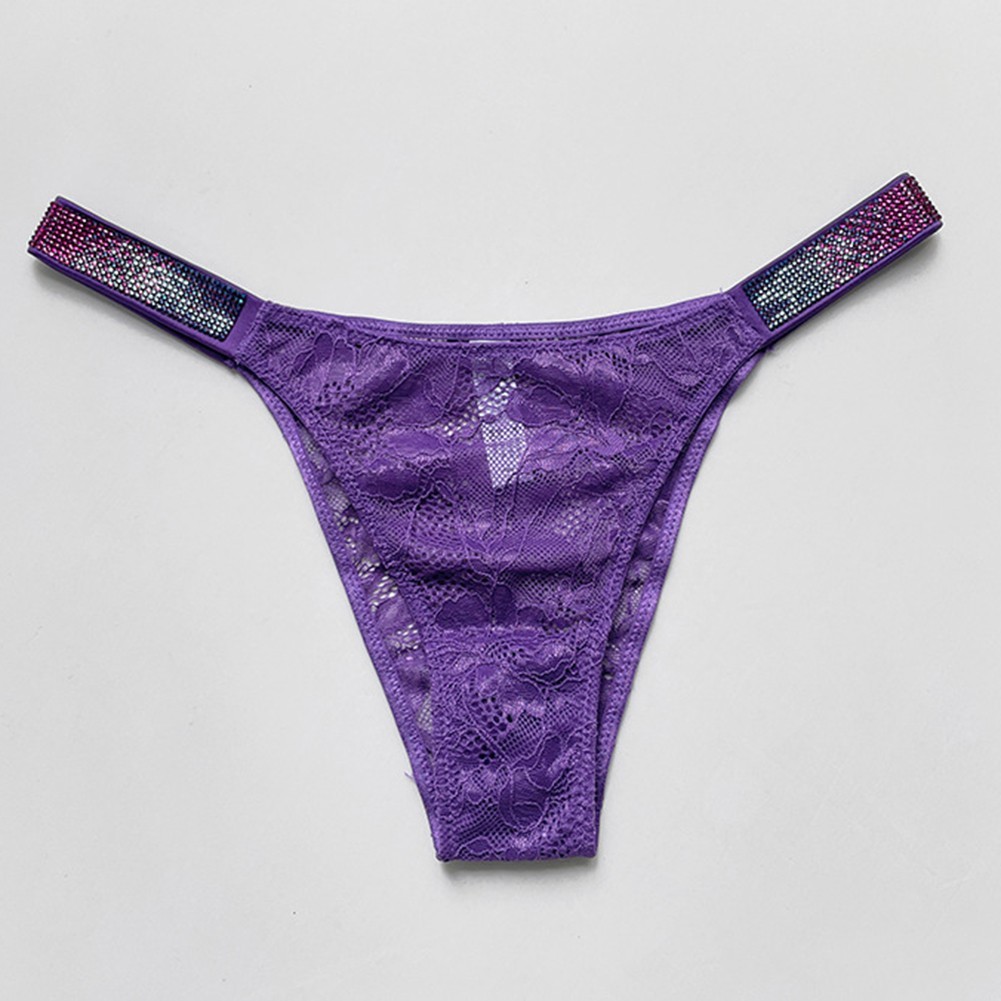 Sexy Low Waist Lace T Back Underwear Briefs for Women G String Thongs Panties