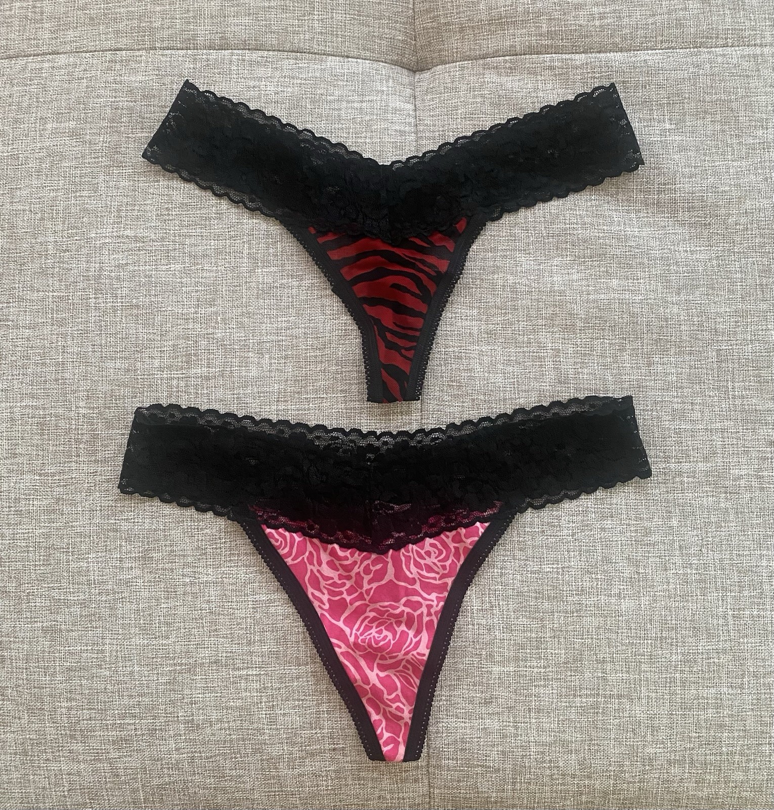 NWT! Express Intimates Lace Thongs, Size Small, 2 pairs