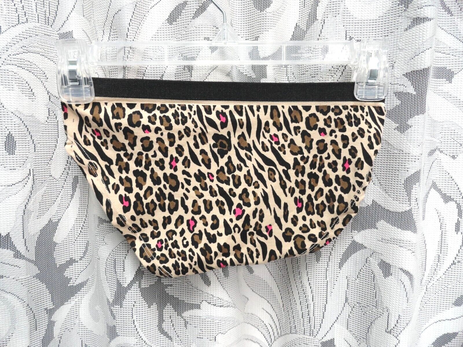 XS VINTAGE JENNI JENNIFER MOORE LEOPARD SRETCH KNIT HIPSTER BRIEFS PANTIES NEW