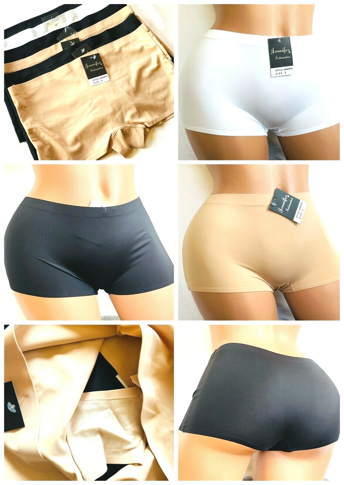 6-12 WOMEN Boyshort SHORTIE No SHOW UNDIES Seamless Panties SHORT UNDERWEAR S-XL