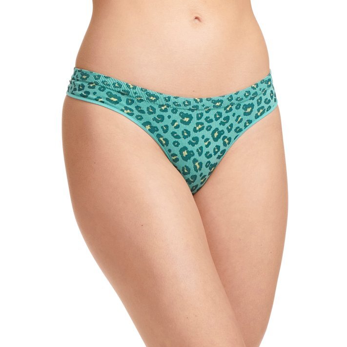 Women’s NOBO No Boundaries Seamless Thong Xs-XXXL Aqua Ocean Panties Underwear
