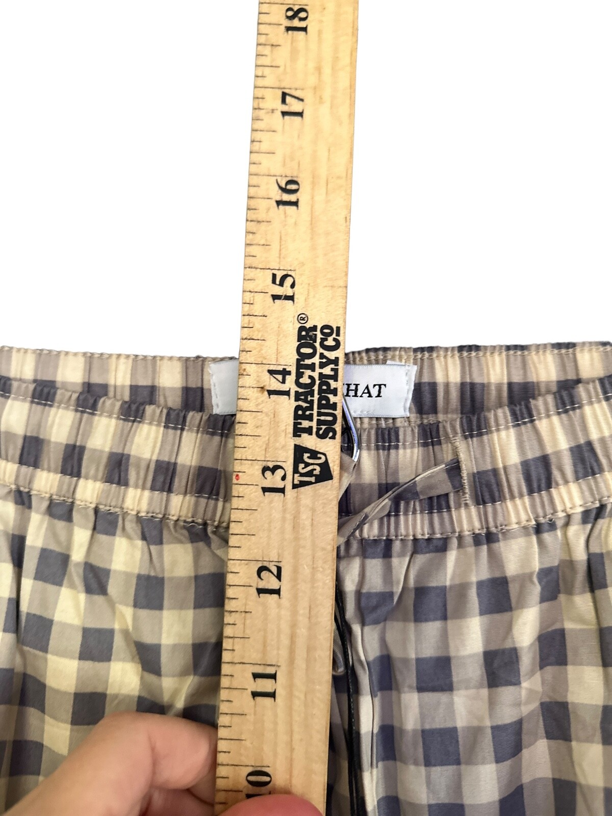 WeWoreWhat NWT Cotton Boxer Short in Gingham print size medium High Rise