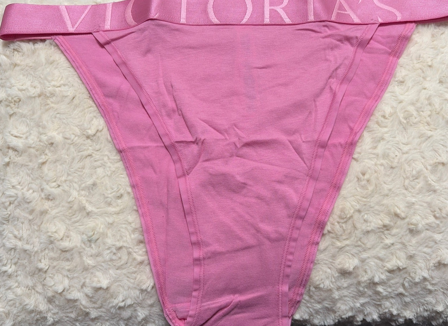 Victoria’s Secret Pink Color Cotton/Modal Logo French Cut Panty, XL