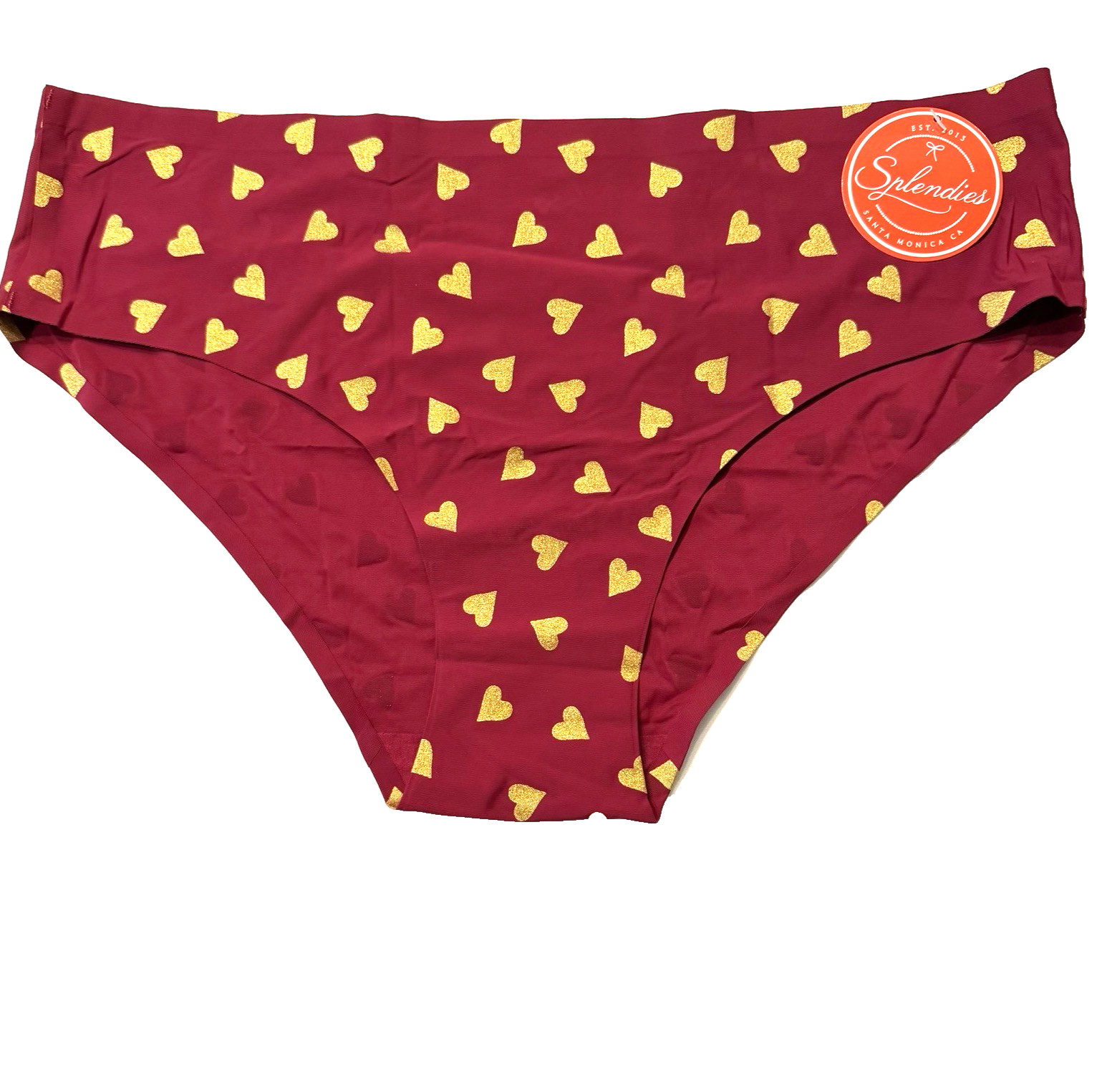 Splendies No Show Size 2X Bikini Panties Heartbreaker Valentine’s Day Laser Cut