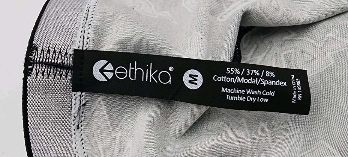 Ethika Womens Black Grey Shorty Medium Shorty Flash Underwear