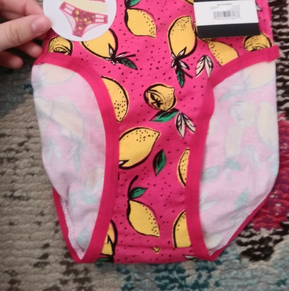 Juniors XXL 19 plus lemons flowers cheeky underwear panty set of 3 NOBO NEW NWT