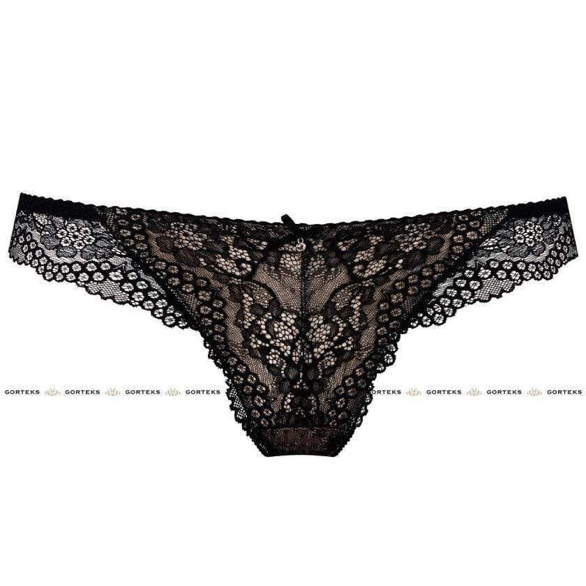 Sheer Lace Thong Panty New Gorteks Lingerie Scarlet