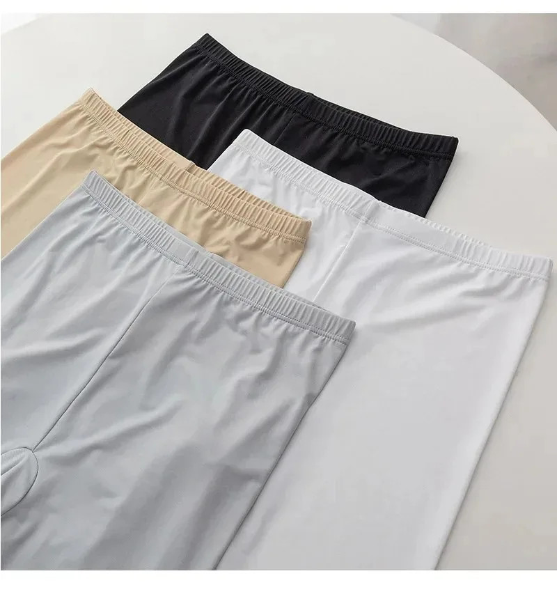 Seamless Ice Silk Safety Shorts High Waist Boxers Panties Anti Rub Thigh Pants