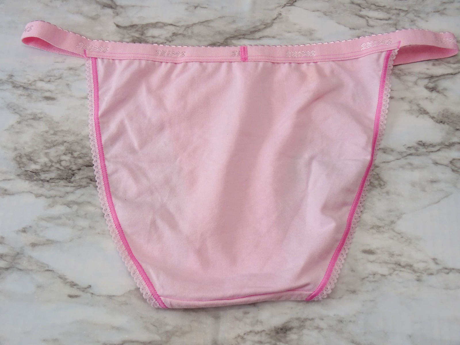 Skims Lightweight Cotton Picot Logo String Bikini 3-Pack Panties US Size M