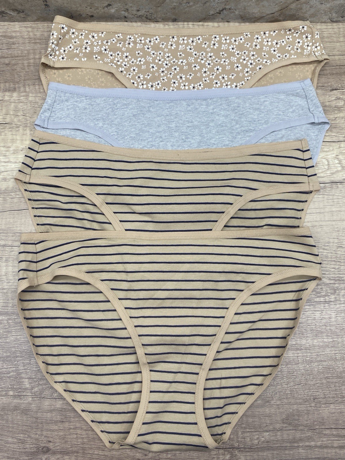 Pact Organic Cotton Bikini Panties 4 Pack Women’s Size L