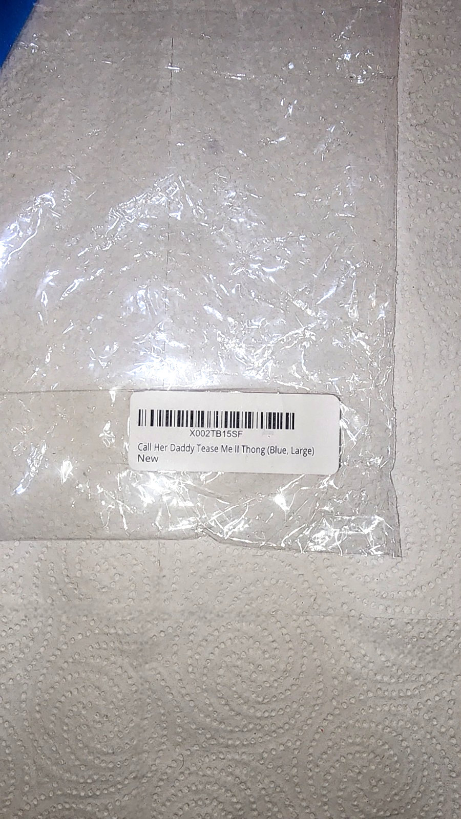 Call Her Daddy Tease Me II Thong Blue Large New Sealed Podcast Valentine’s day