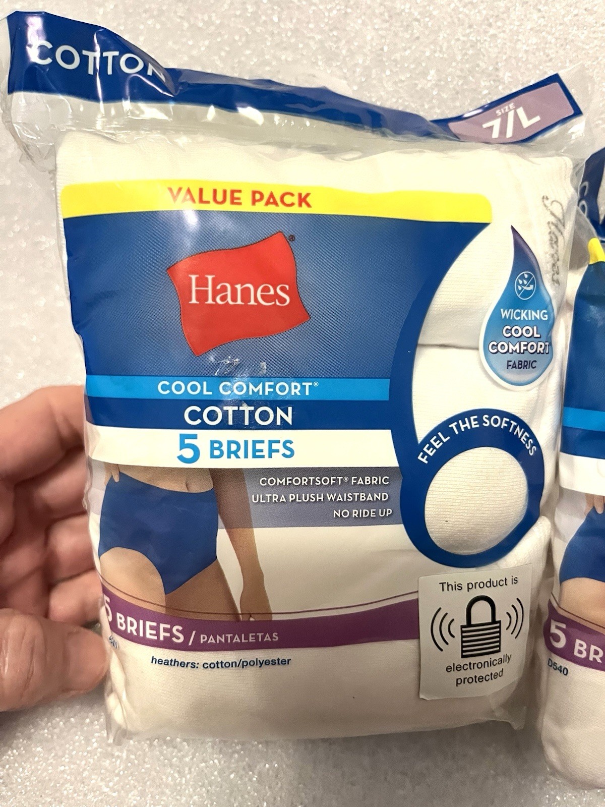 NEW 3 Sets (5 Pr per Pkg)-HANES Underwear-Womens 7/L-Cool Comfort Cotton=15 pr