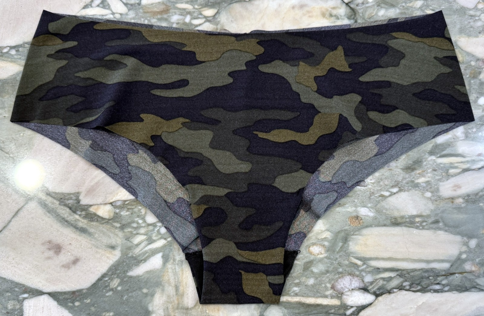 NEW Victoria Secret PINK No Show Cheeky Panty – Garden Moss Camo – XL or XXL