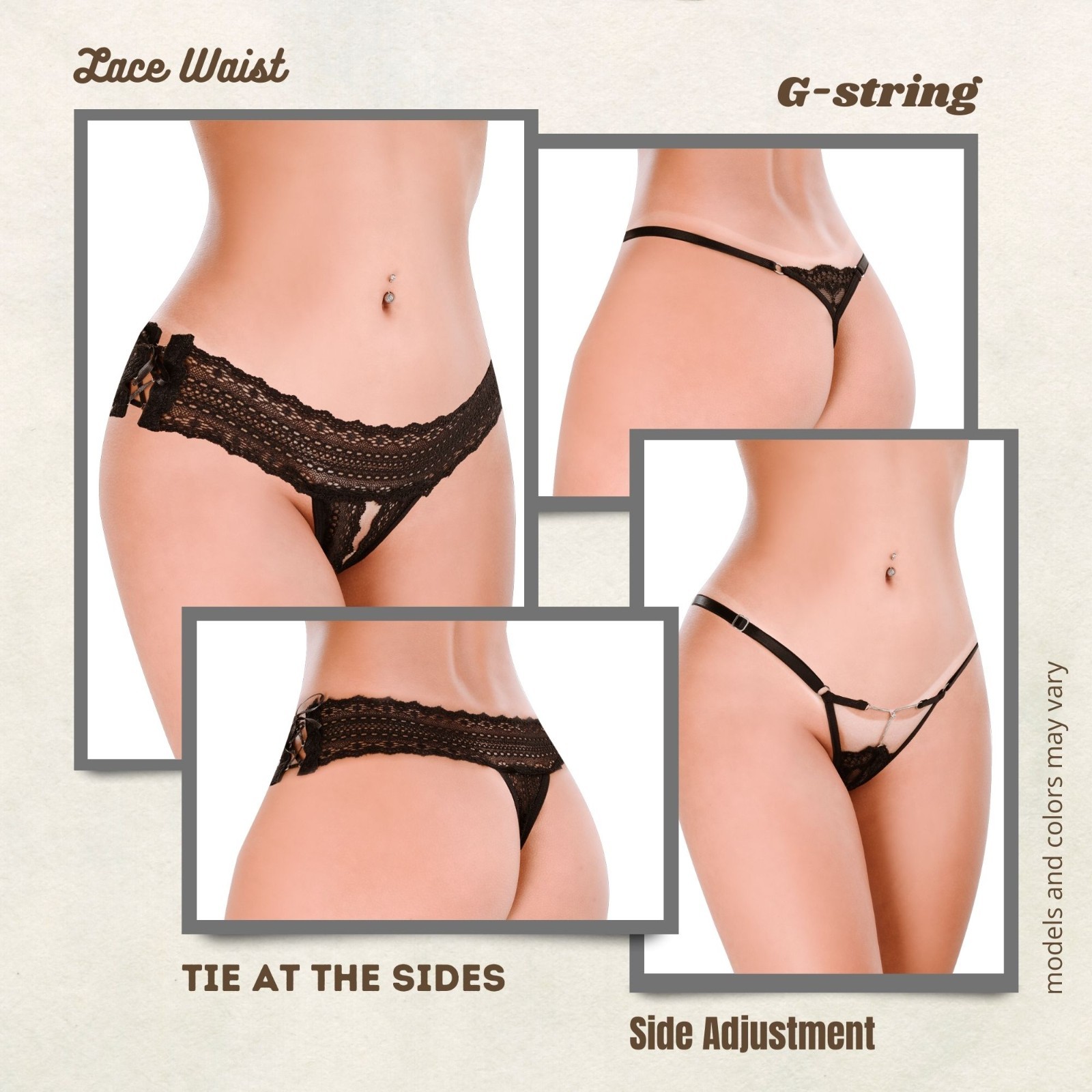 HOT FLOWERS 10 Pack Women’s Sexy Thongs G-String Panties Lace Underwear Set