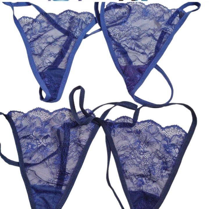 CHUNS Blue Green Black Lace Mesh Thong Bundle Size Large 12 For $25 NWOT