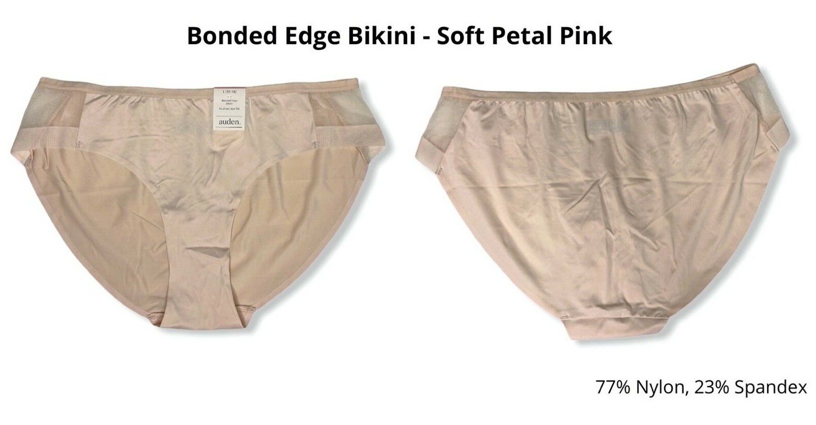 Women’s 4pk Assorted Styles & Colors Underwear – Auden – Size L (12-14) – S717