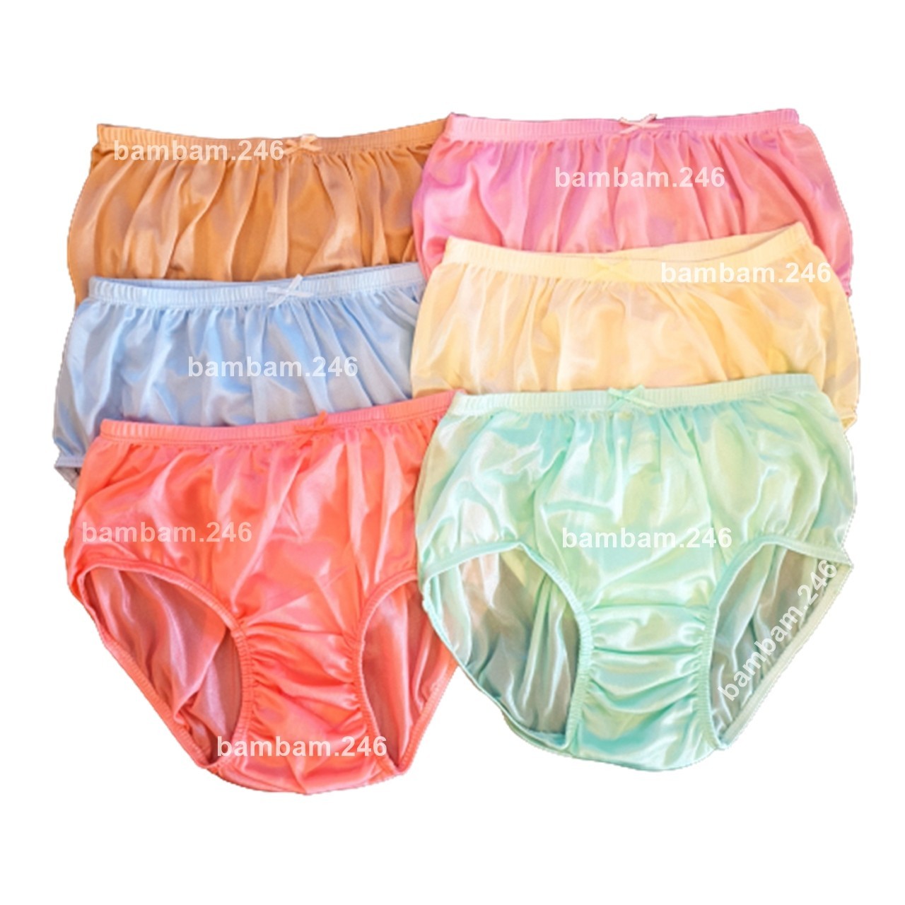 6 Vintage Shiny Nylon Underwear Plus Size XL Soft Full Cut Panties Briefs Bikini
