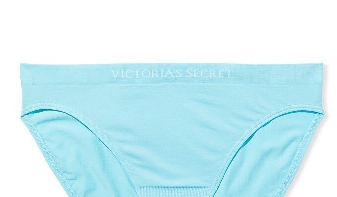 XL Artic Sky Celeste Turquoise Blue LOGO Seamless Victorias Secret Bikini Pantie