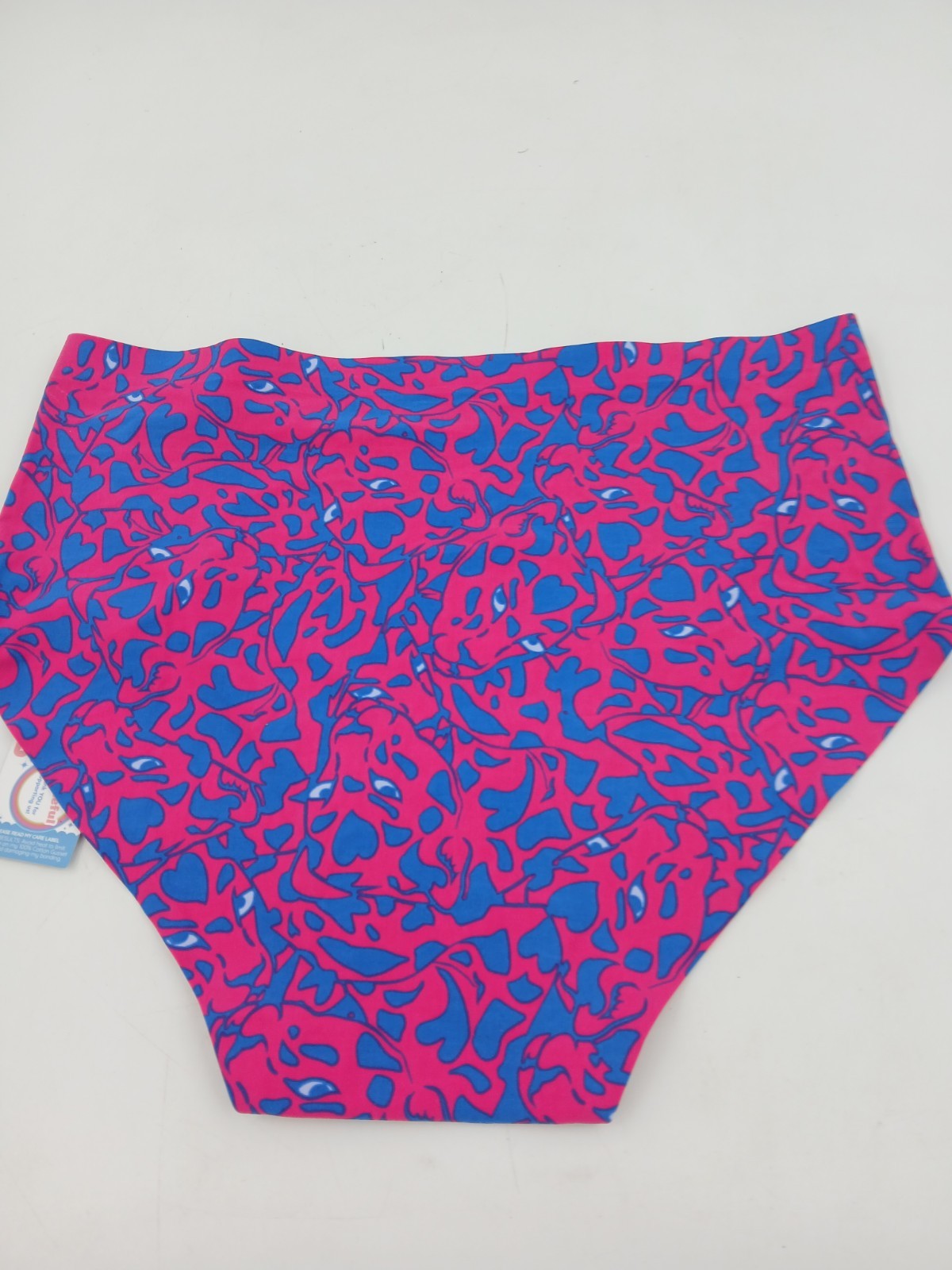 Cheek Boss High Waisted Underwear Womens Large Pink Blue Panther Print Stretchy